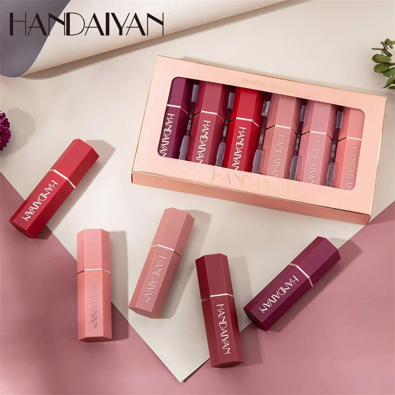 Conjunto de Batom 6 Cores Vibrantes com Efeito Matte - Maria Clara