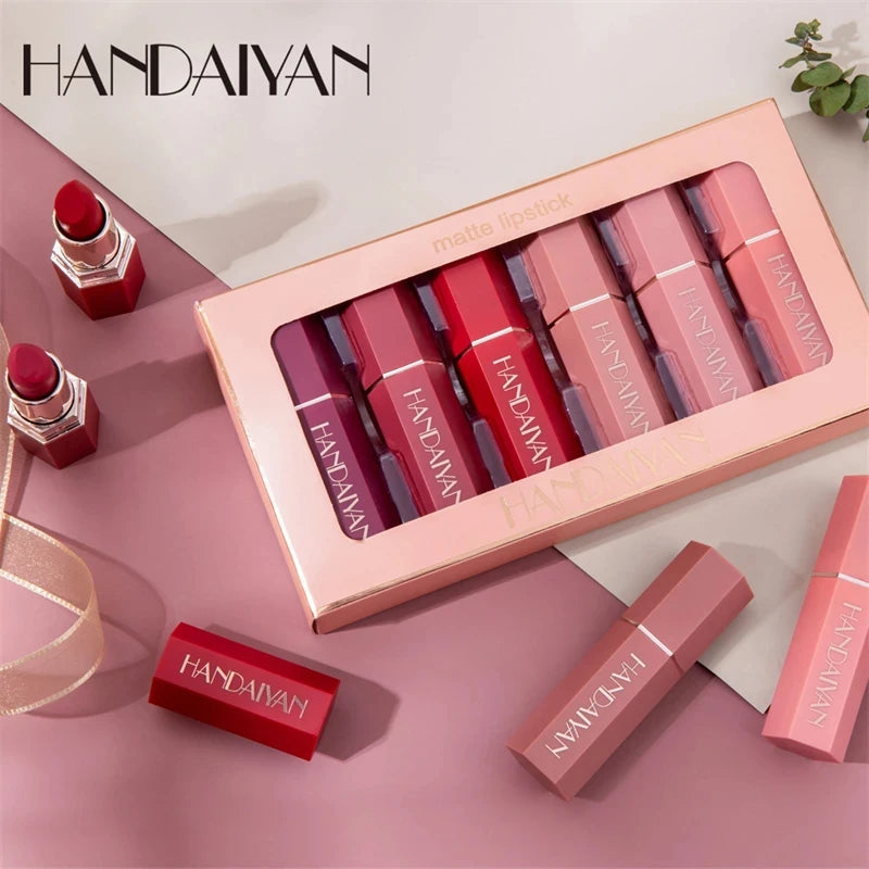 Conjunto de Batom 6 Cores Vibrantes com Efeito Matte - Maria Clara