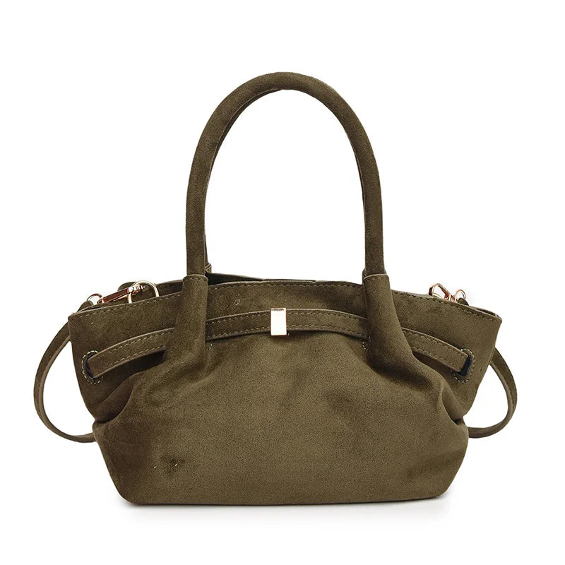 Bolsa Feminina Camurça Lorena Sofisticação Atemporal