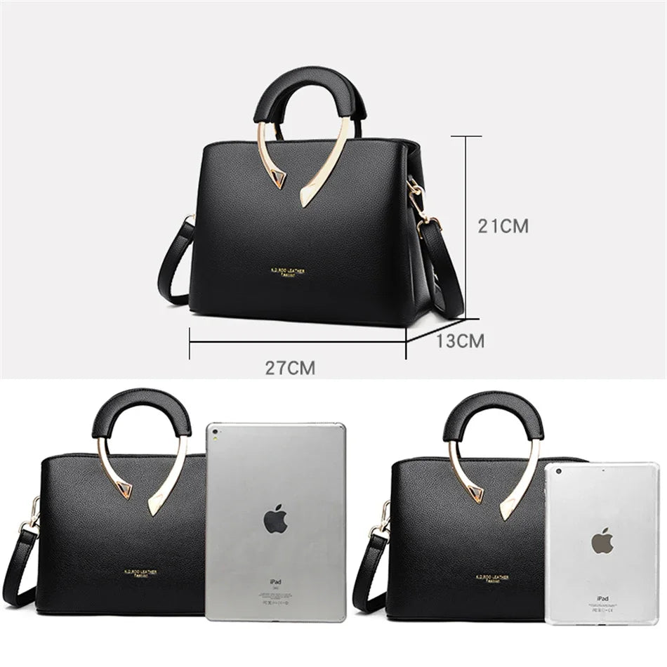 Bolsa Feminina em Couro Clássica com Funcionalidade Silvia