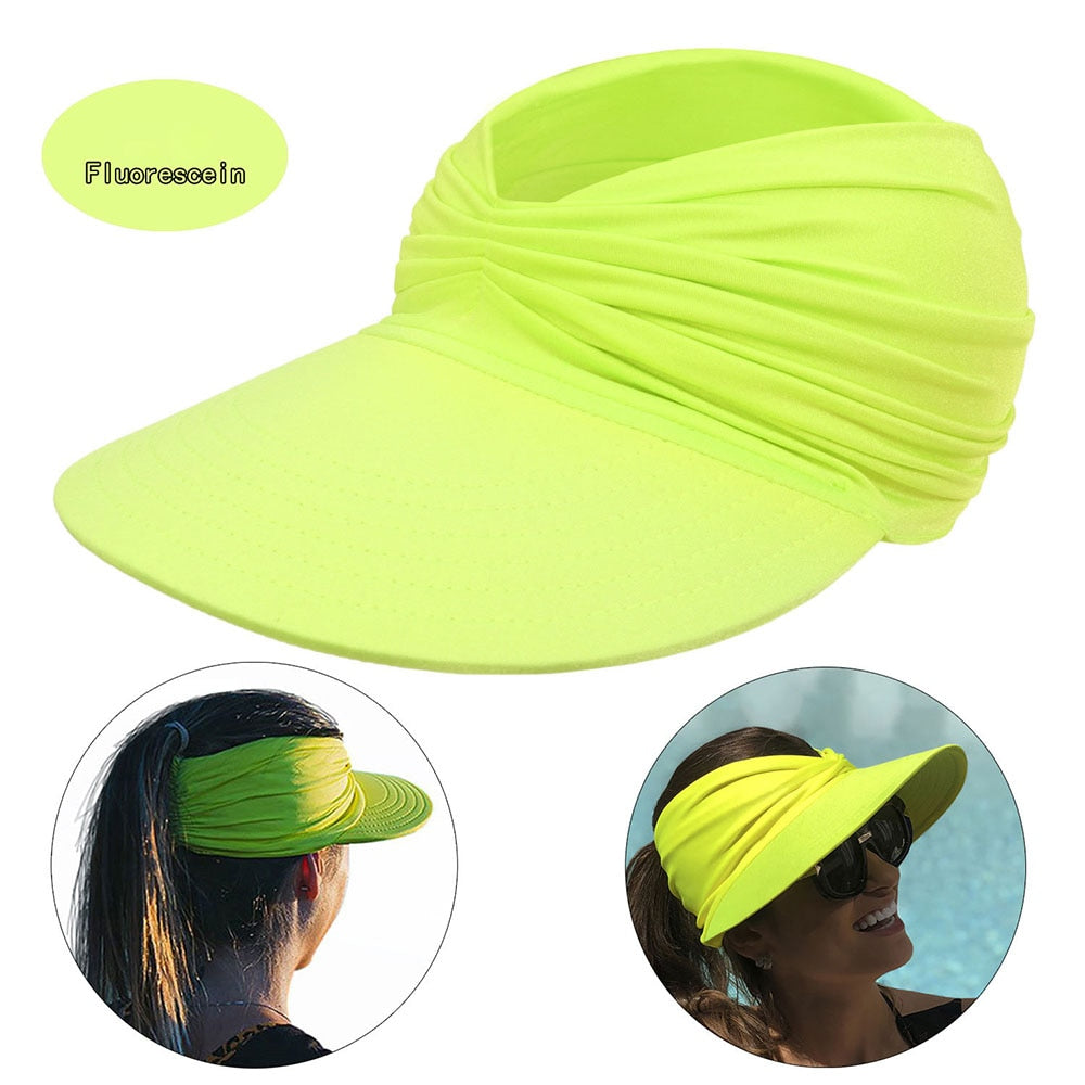 Viseira de Sol Feminina com Proteção UV | Use ao Ar Livre