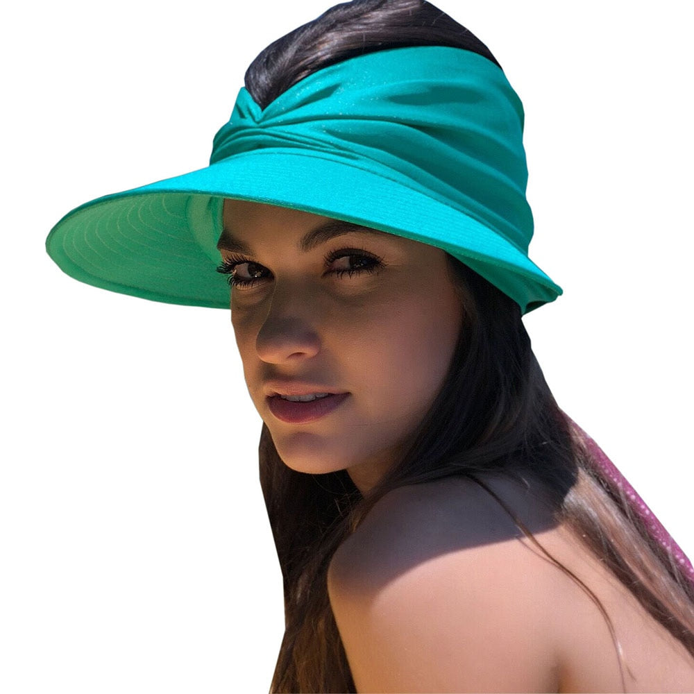 Viseira de Sol Feminina com Proteção UV | Use ao Ar Livre