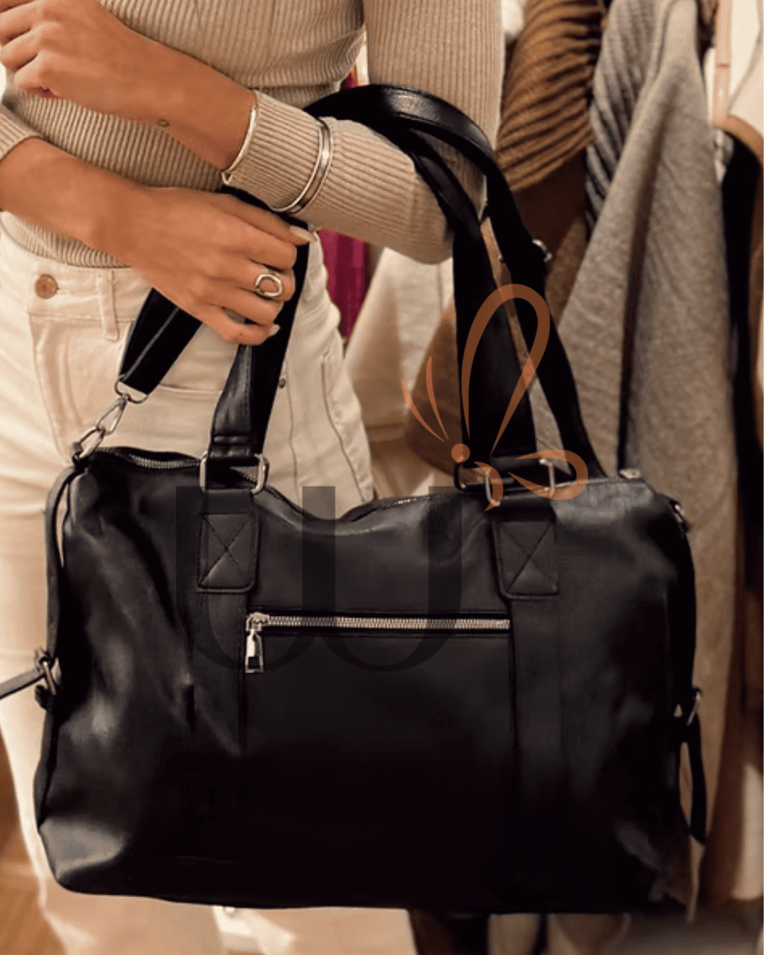 Bolsa Feminina Grande em Couro Carla