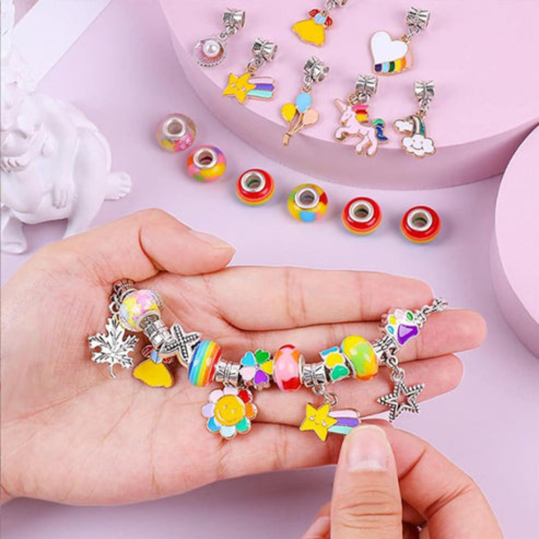 Kit Pulseira Berloque Unicórnio com Brinde Especial Porta Joias