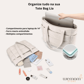 Bolsa Feminina Compacta, Leve e Funcional - Tote Bag Lia