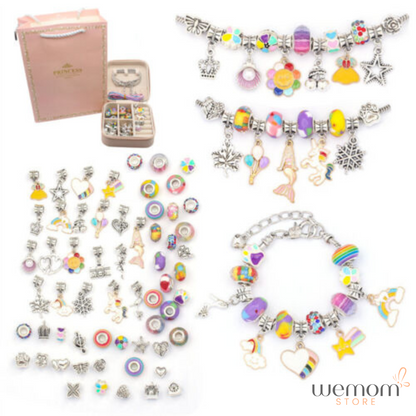 Kit Pulseira Berloque Unicórnio com Brinde Especial Porta Joias