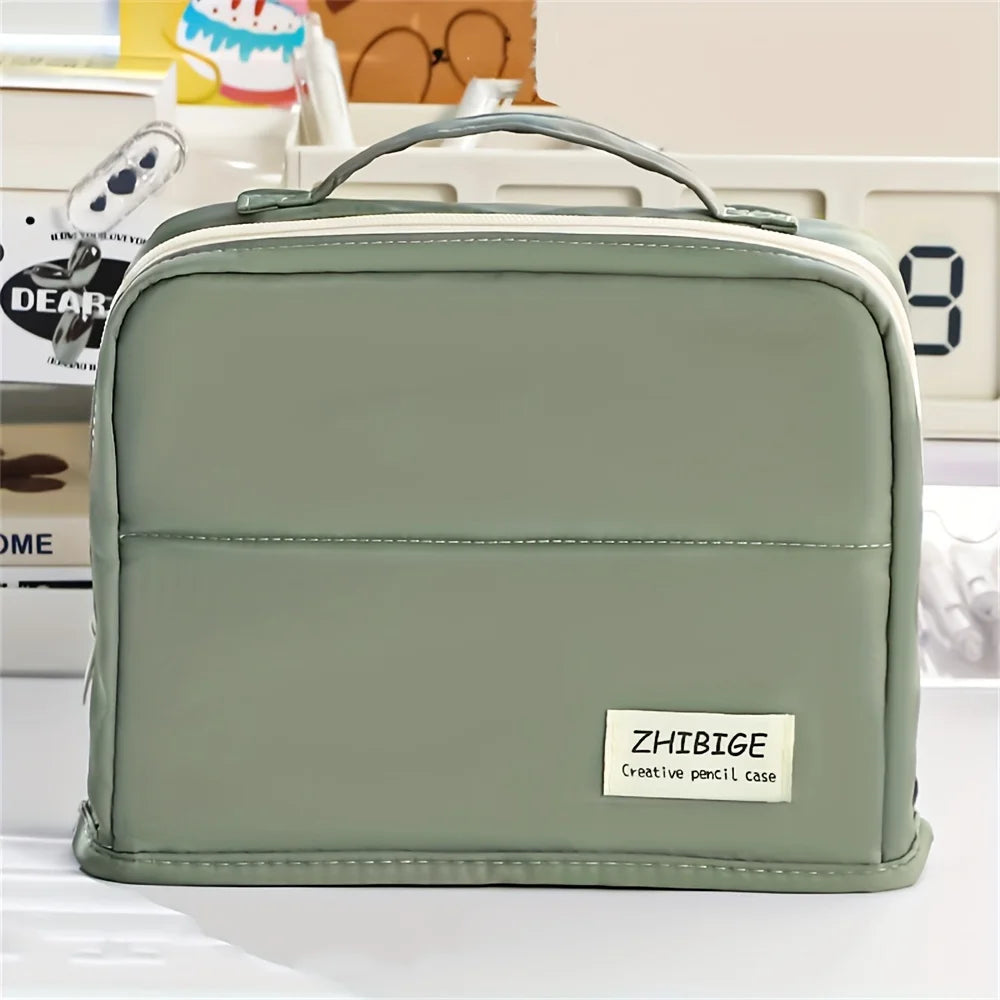 Necessaire Bolsa de Maquiagem Vertical Portátil – Grande Capacidade e Design Inteligente