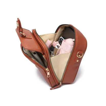 Bolsa Feminina Transversal em Couro Larrisa