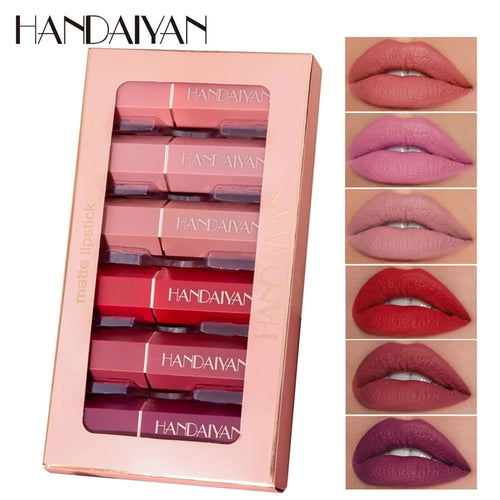 Conjunto de Batom 6 Cores Vibrantes com Efeito Matte - Maria Clara