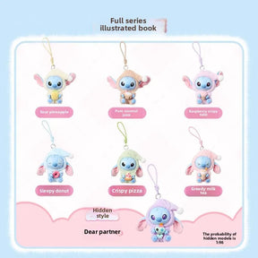 Labubu Stitch™ – Mini Pelúcia Surpresa Colecionável com Chaveiro