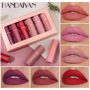 Conjunto de Batom 6 Cores Vibrantes com Efeito Matte - Maria Clara