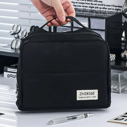 Necessaire Bolsa de Maquiagem Vertical Portátil – Grande Capacidade e Design Inteligente