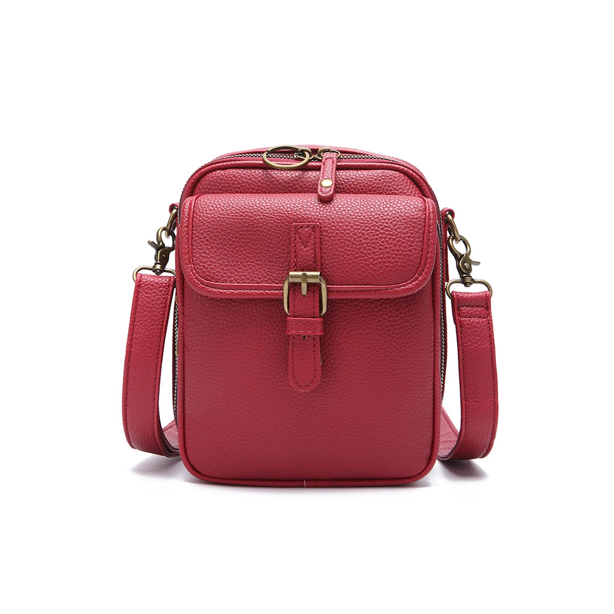 Bolsa Feminina Transversal em Couro Larrisa